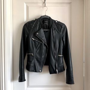 Zara FAUX Leather Moto Jacket